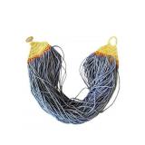 VTG Konyak Naga cobalt blue glass bead necklace