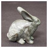 Vintage bronze rabbit figure