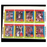 Michael Jordan & Jackie Kersee uncut card sheet