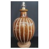 Mid-century modern glazed ceramic table lamp