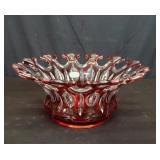 Cranberry glass  center bowl