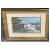 Framed gouache painting by Reinaldo Manzke