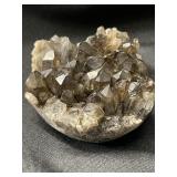 Smokey quartz  pointy geode