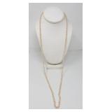 Pink pearl necklace with metal clasp