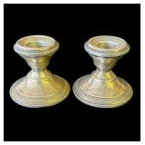Pair of vintage sterling silver candle holders