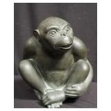 Bronze monkey figurine