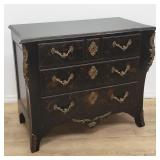 Mount Airy ebonized bombe chest with ormolu