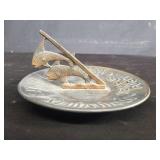 Cast copper sundial trinket dish