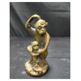 Vintage Chinese brass monkey figurine