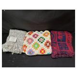 Group of 3 vintage blankets