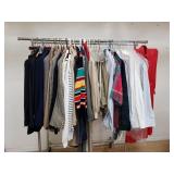 Rack of vintage misc clothes