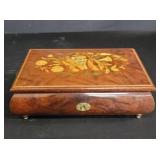 Ercolano Italian wooden inlay music jewelry box