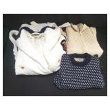 Group of sweaters and bathrobe