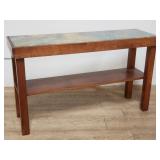 Custom-made electrified console table with