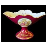 Vintage European Design porcelain pedestal bowl
