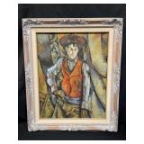 Framed oil on canvas painting