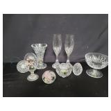 Group of miscellaneous crystal items