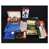 Box of miscellaneous: gold filled Cross pens,