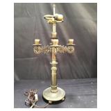 Vintage brass candelabra lamp