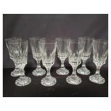 8 Baccarat crystal wine glasses