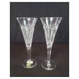Pair of Waterford love toasting flutes
