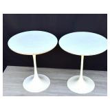 Pair of vintage MCM tulip side tables