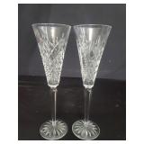 Signed and dated Waterford crystal flutes