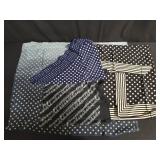 Group of designer scarves