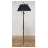 Remington-style brass floor lamp