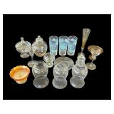 Lot of vintage glass items