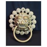 Vintage brass foo dog  door knocker