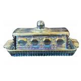 Vintage Indiana carnival glass butter dish