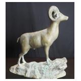 Vintage brass ram sculpture