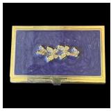 Vintage metal business card holder