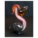 Art glass pelican figure