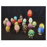 Group of cloisonne, hand painted, ceramic,