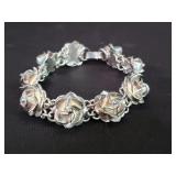 Sterling silver rose bracelet