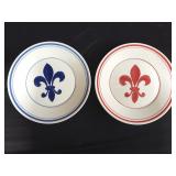 7 boxes William Sonoma Fleur de Lys earthenware