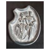 Vintage pewter risqué trinket dish