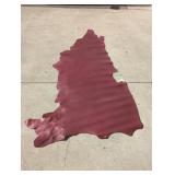 Wine colored leather hide