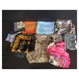 Group of designer scarves