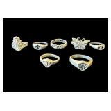 Lot of vintage silver rings