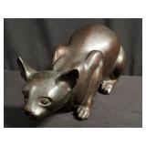 Bronze cat figurine