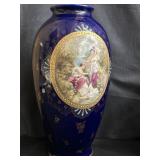 Hand painted porcelain cobalt blue royal Vienna