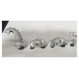 4-piece Baccarat crystal Loch Ness monster figure