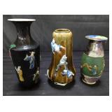 Group of Asian pottery figural vases