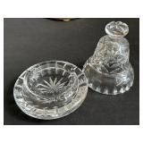 Pair of Waterford crystal ashtray & bell
