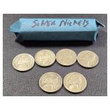 46 War time silver nickels dates ranging from