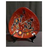 Signed YIBI hand blown art glass bowl