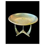 VTG MCM Brutalist brass footed bowl